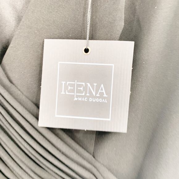 MAC DUGGAL Dress Size 10 Evening Gown Jersey Black Long Sleeve NEW V Neck - Picture 3 of 8